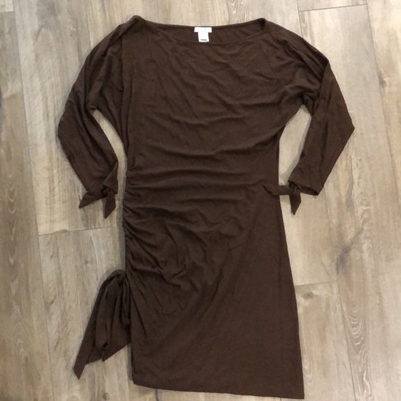 Cache Dresses & Skirts - CACHÉ Fitted Cold Shoulder Cinch Side Dress
